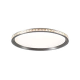 Bedroom Simple Grey Round Flush Mount Ceiling Light Image - 6