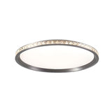 Bedroom Simple Grey Round Flush Mount Ceiling Light Image - 7