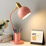 Bedroom Simple Macaron Globe Shade Metal Table Lamp Image - 6