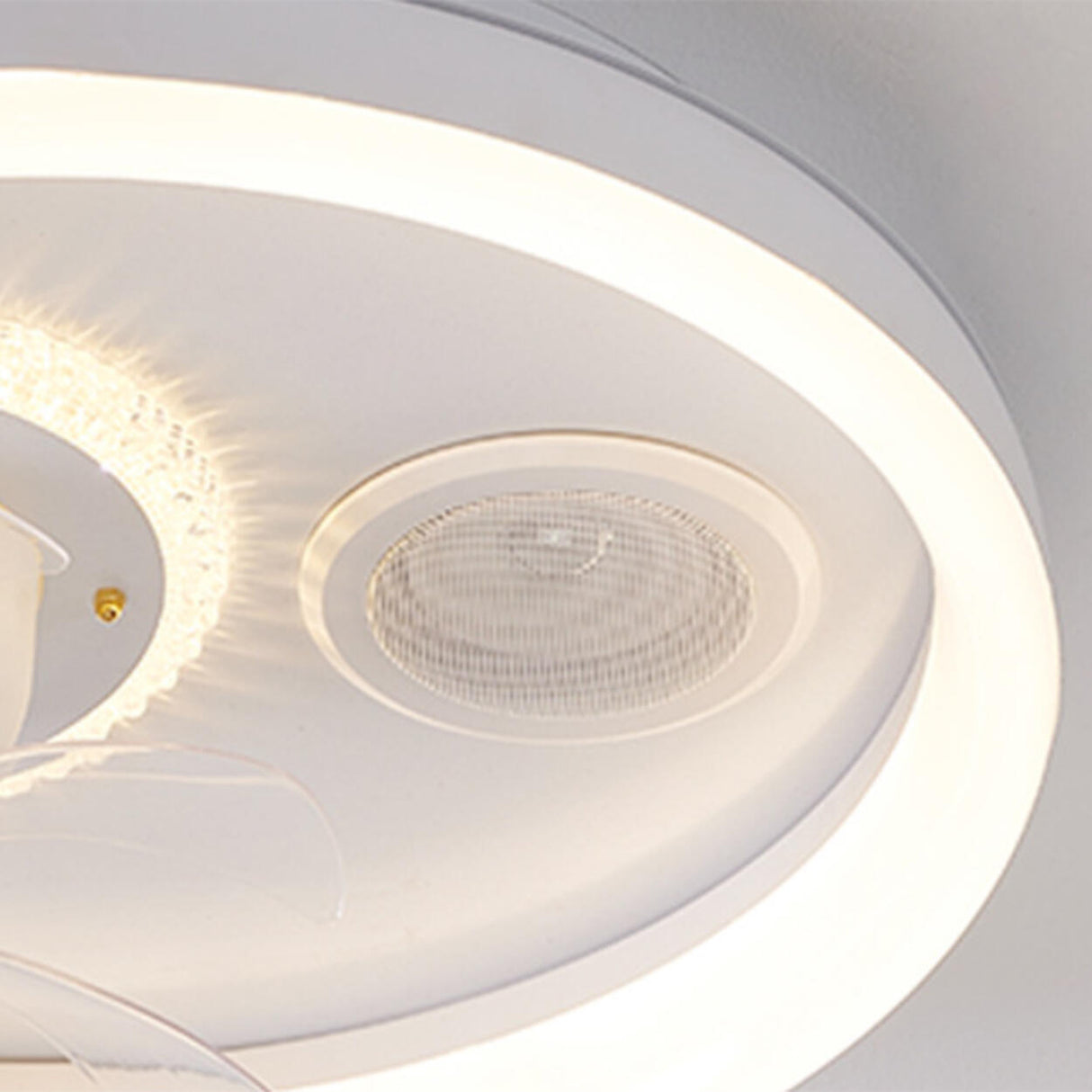 Bedroom Simple Round Modern 7 Blades Ceiling Fan Light Image - 13