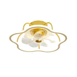 Bedroom Simple Stylish Flower Ceiling Fan with Light Image - 5