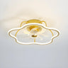 Bedroom Simple Stylish Flower Ceiling Fan with Light Image - 7