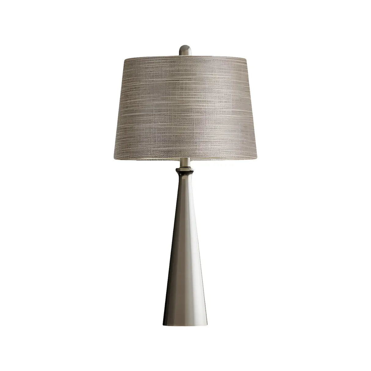 Bedroom Simple Tapered Fabric Drum Shade Table Lamp Image - 3