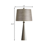 Bedroom Simple Tapered Fabric Drum Shade Table Lamp #size