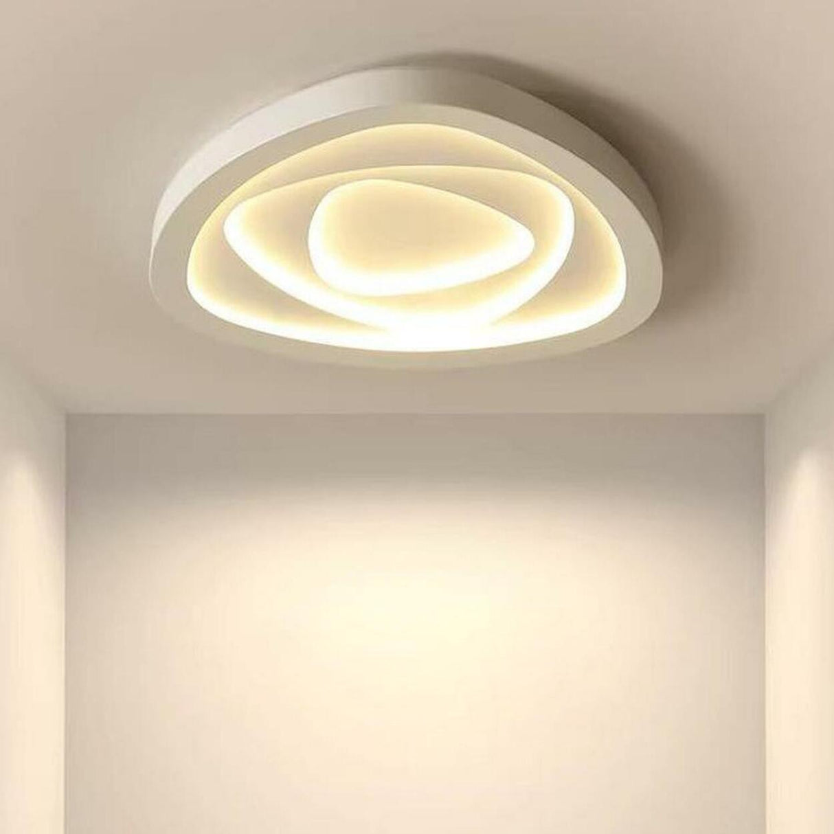 Bedroom Simple Triangle LED Flush Mount Ceiling Light Image - 4