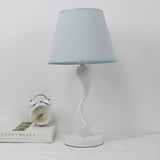 Bedroom Simple White Cone Fabric Art Base Table Lamp Image - 12