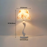 Bedroom Simple White Cone Fabric Art Base Table Lamp Image - 17