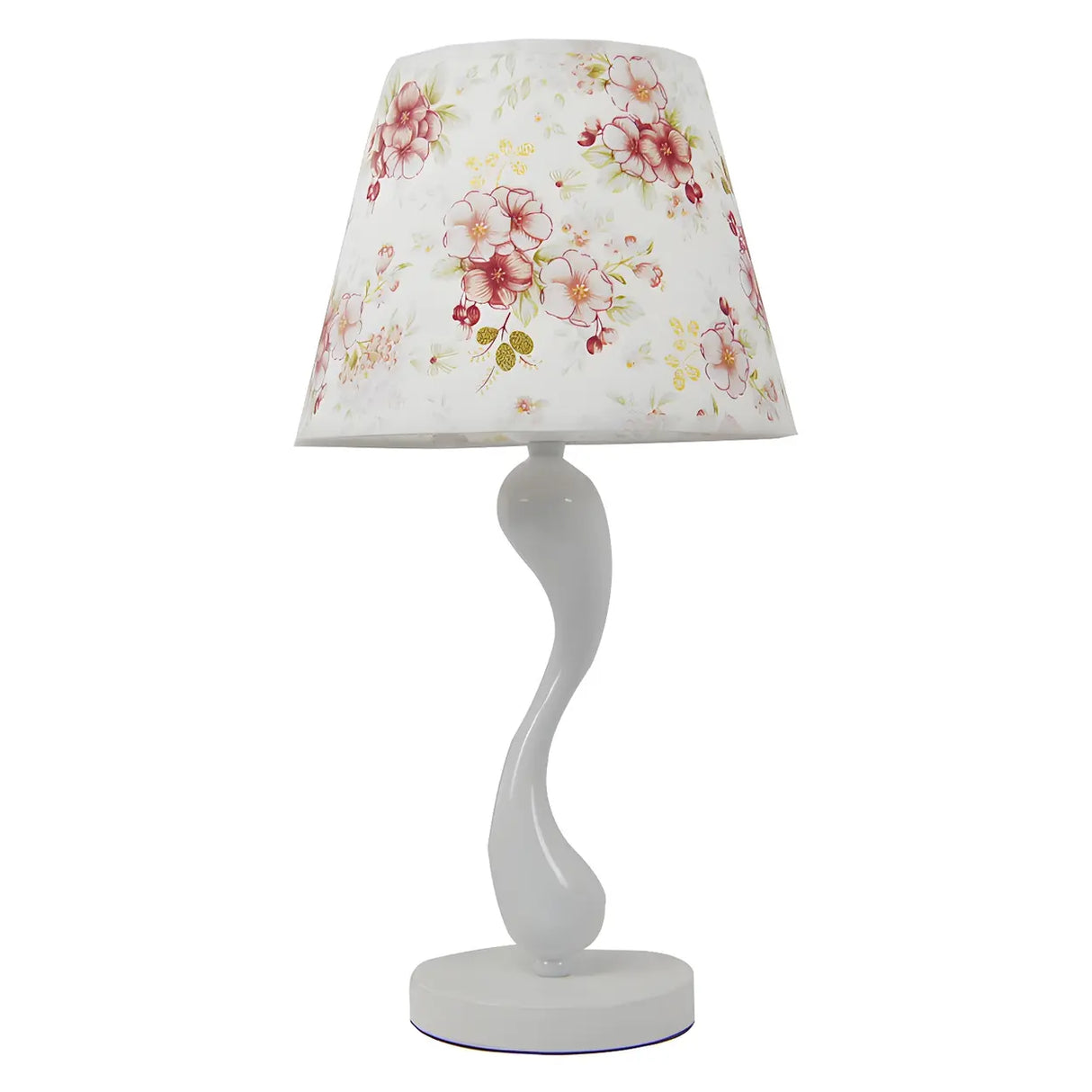 Bedroom Simple White Cone Fabric Art Base Table Lamp Image - 5