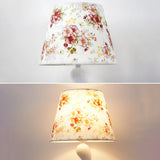 Bedroom Simple White Cone Fabric Art Base Table Lamp Image - 9