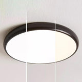 Bedroom Simple Yellow Round Flush Mount Ceiling Light Image - 12