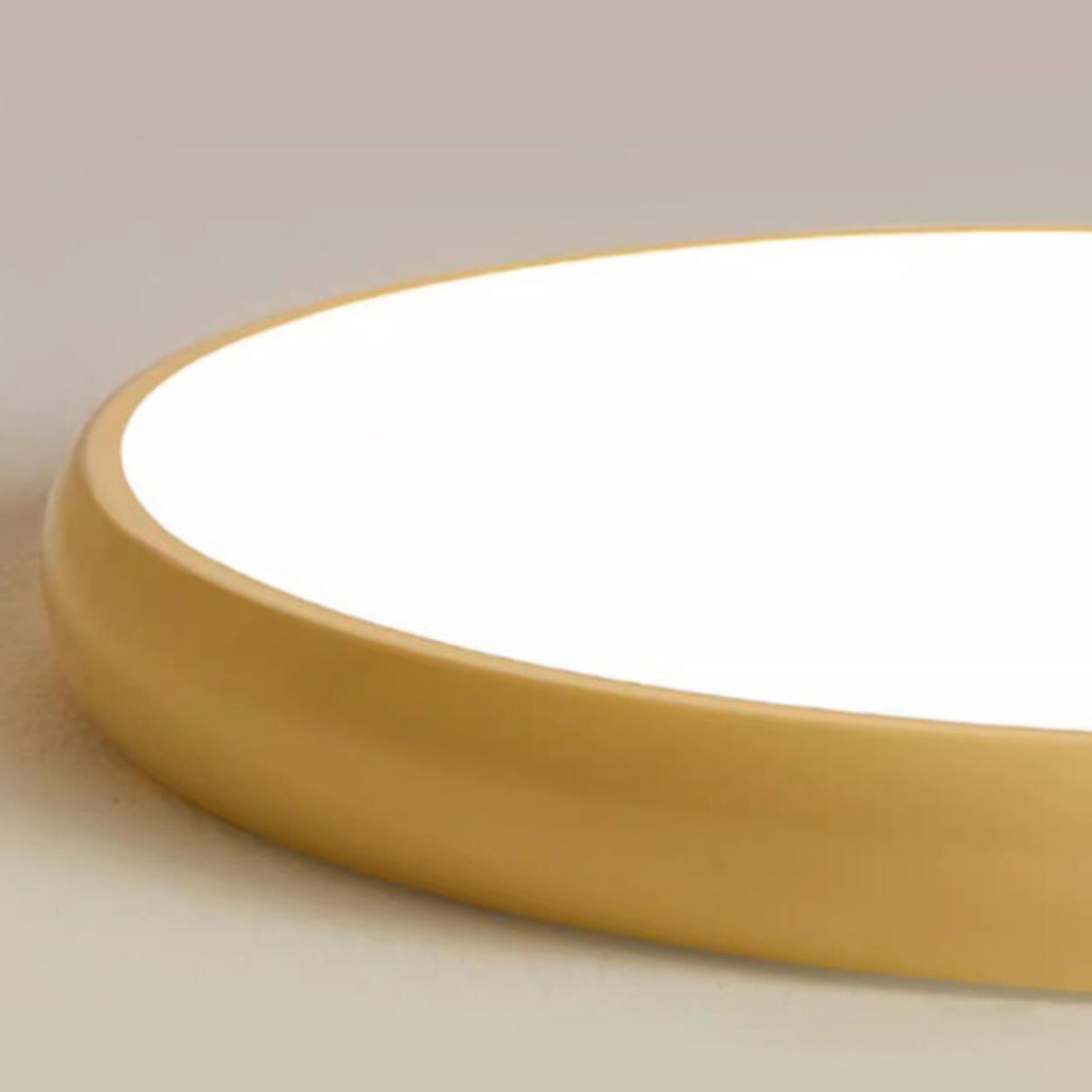 Bedroom Simple Yellow Round Flush Mount Ceiling Light Image - 14