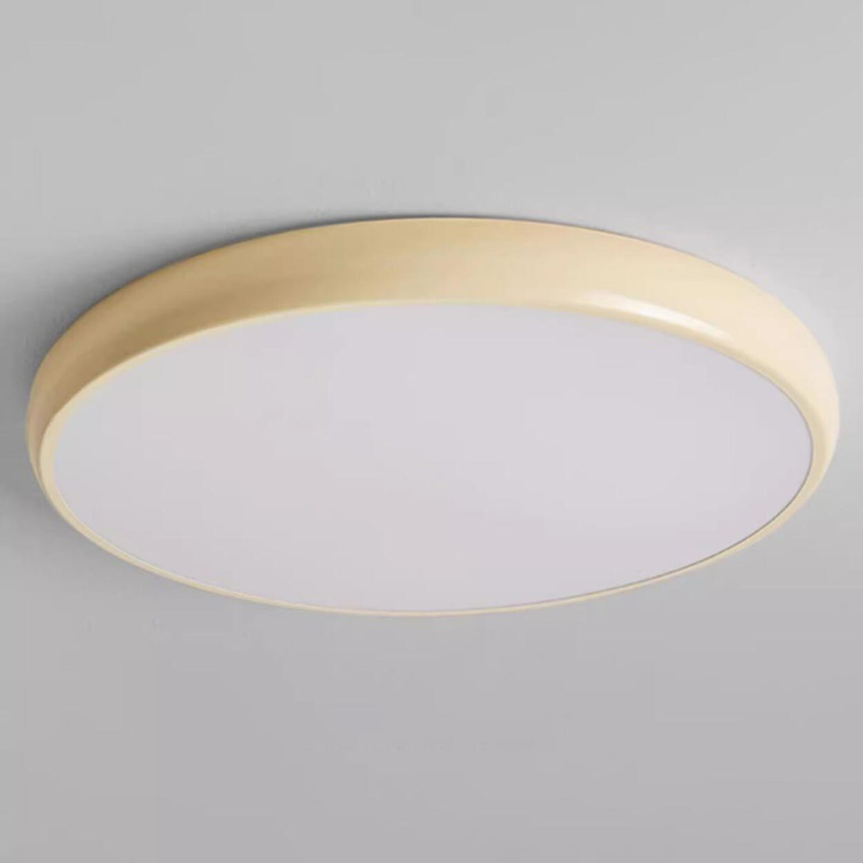 Bedroom Simple Yellow Round Flush Mount Ceiling Light Image - 16