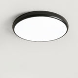 Bedroom Simple Yellow Round Flush Mount Ceiling Light Image - 2