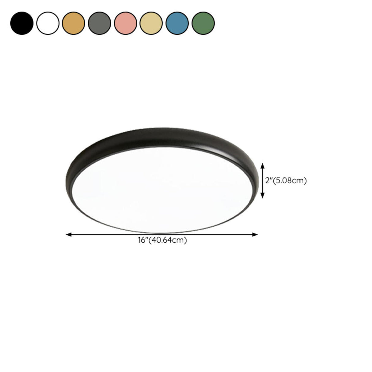 Bedroom Simple Yellow Round Flush Mount Ceiling Light Image - 22