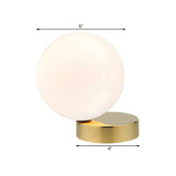 Bedroom Simplicity Gold Globe Glass Flush Mount Light Image - 5