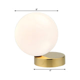 Bedroom Simplicity Gold Globe Glass Flush Mount Light Image - 6