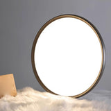 Bedroom Simplistic Black Circular LED Flush Mount Light Image - 12