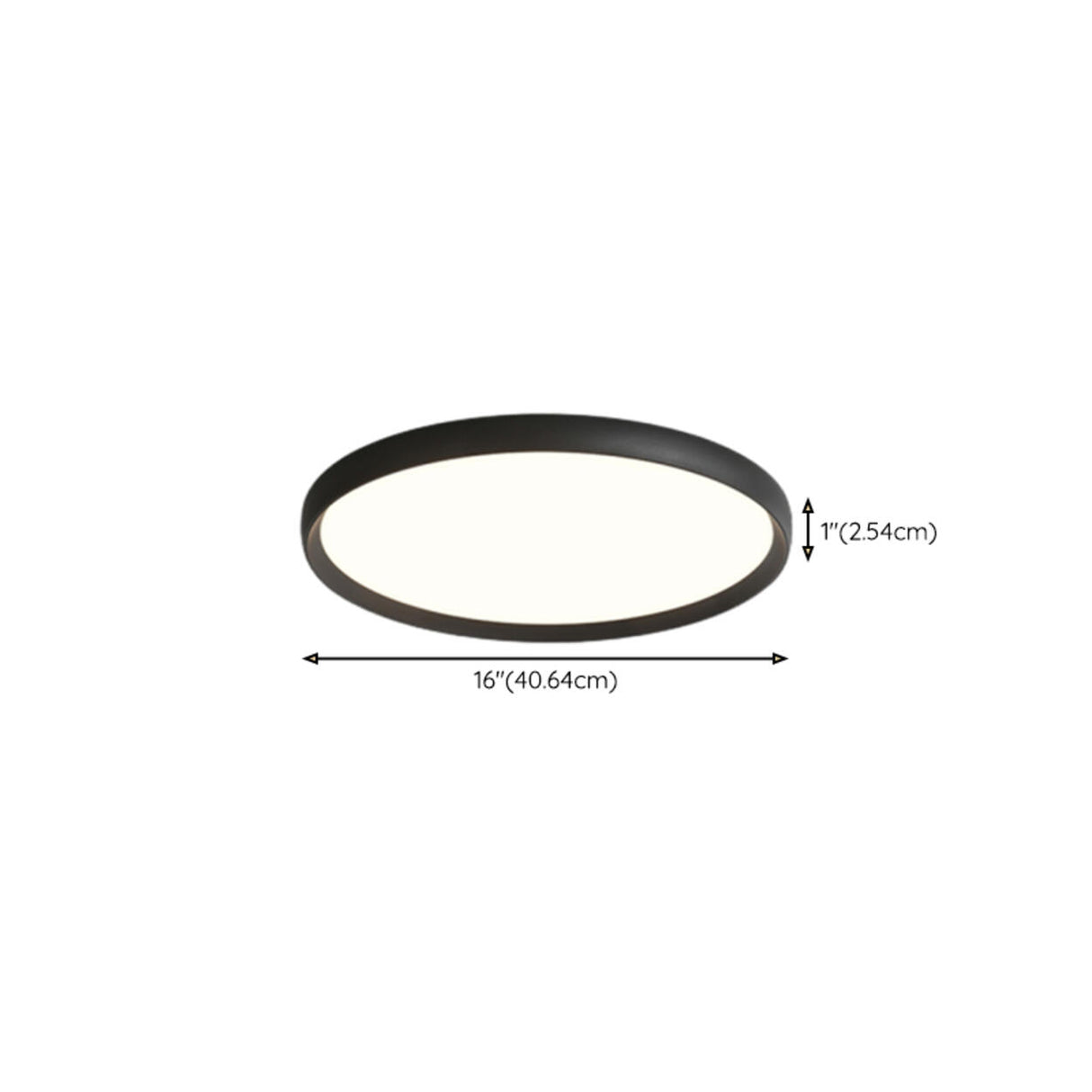 Bedroom Simplistic Black Circular LED Flush Mount Light 