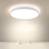 Bedroom Simplistic White LED Flush Mount Ceiling Light Image - 1