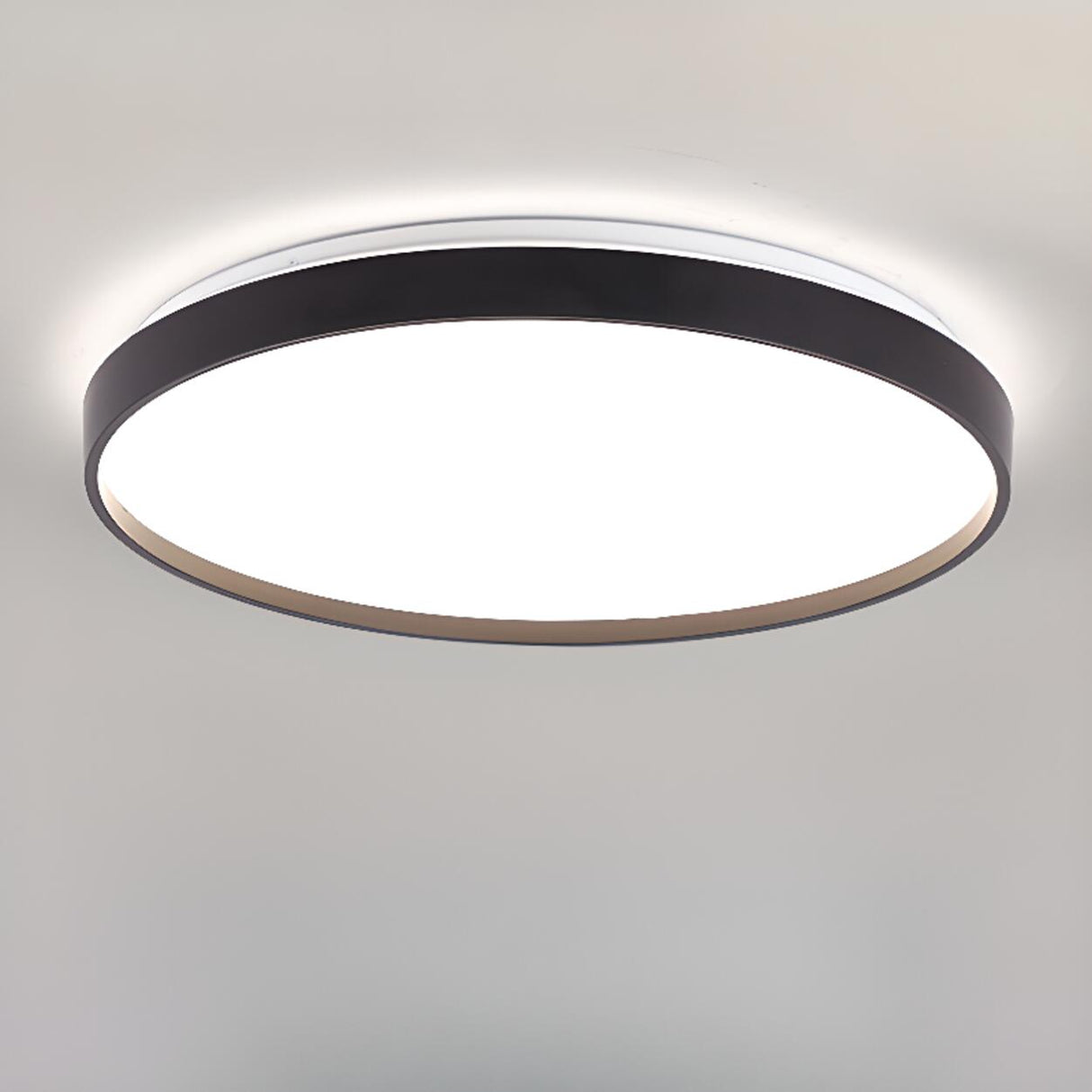 Bedroom Simplistic White LED Flush Mount Ceiling Light Image - 10