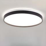 Bedroom Simplistic White LED Flush Mount Ceiling Light Image - 10