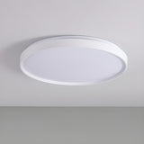 Bedroom Simplistic White LED Flush Mount Ceiling Light Image - 11