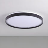 Bedroom Simplistic White LED Flush Mount Ceiling Light Image - 12