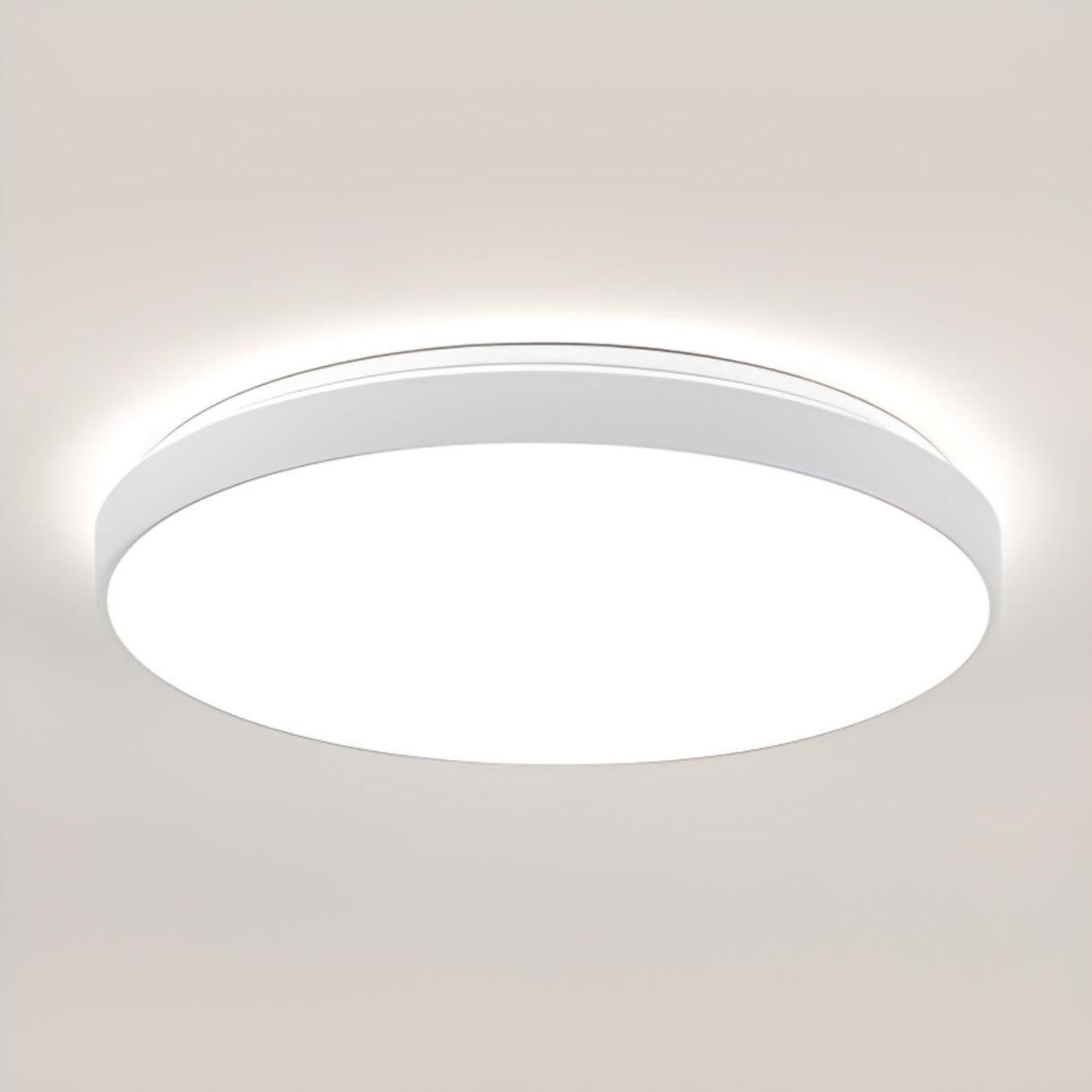 Bedroom Simplistic White LED Flush Mount Ceiling Light Image - 13