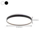 Bedroom Simplistic White LED Flush Mount Ceiling Light Image - 21