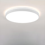 Bedroom Simplistic White LED Flush Mount Ceiling Light Image - 5