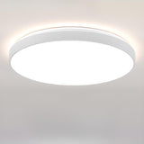 Bedroom Simplistic White LED Flush Mount Ceiling Light Image - 7