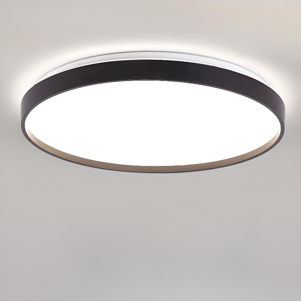 Bedroom Simplistic White LED Flush Mount Ceiling Light Image - 8