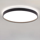 Bedroom Simplistic White LED Flush Mount Ceiling Light Image - 8