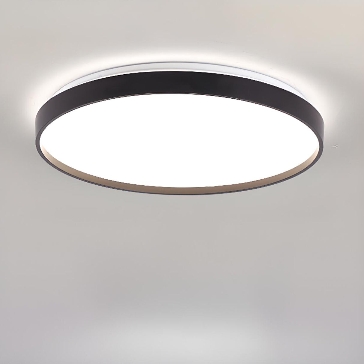 Bedroom Simplistic White LED Flush Mount Ceiling Light Image - 9