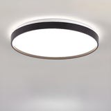 Bedroom Simplistic White LED Flush Mount Ceiling Light Image - 9