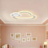 Bedroom Small White Star LED Flush Mount Ceiling Light Image - 11