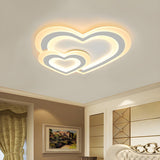 Bedroom Small White Star LED Flush Mount Ceiling Light Image - 15