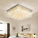 Bedroom Square Shell LED Flush Mount Ceiling Light Image - 1