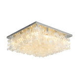 Bedroom Square Shell LED Flush Mount Ceiling Light Image - 6