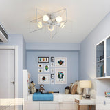 Bedroom Star Shaped Metal Flush Mount Light 5-Light Image - 1