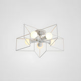 Bedroom Star Shaped Metal Flush Mount Light 5-Light Image - 2