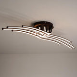  Bedroom Strip Curved LED Semi-Flush Mount Ceiling Light Image - 7