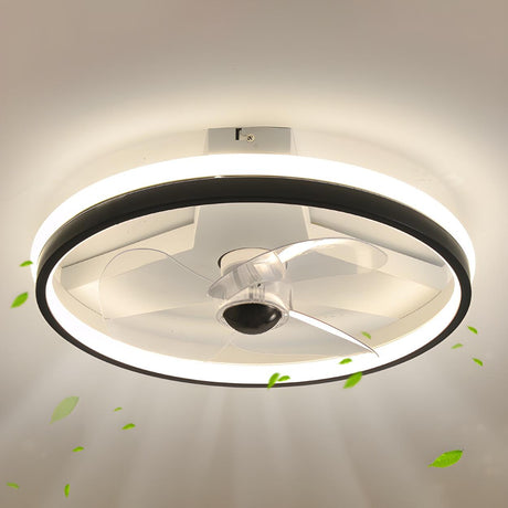 Bedroom Stylish Circular Ceiling Fan With LED Light Image - 1