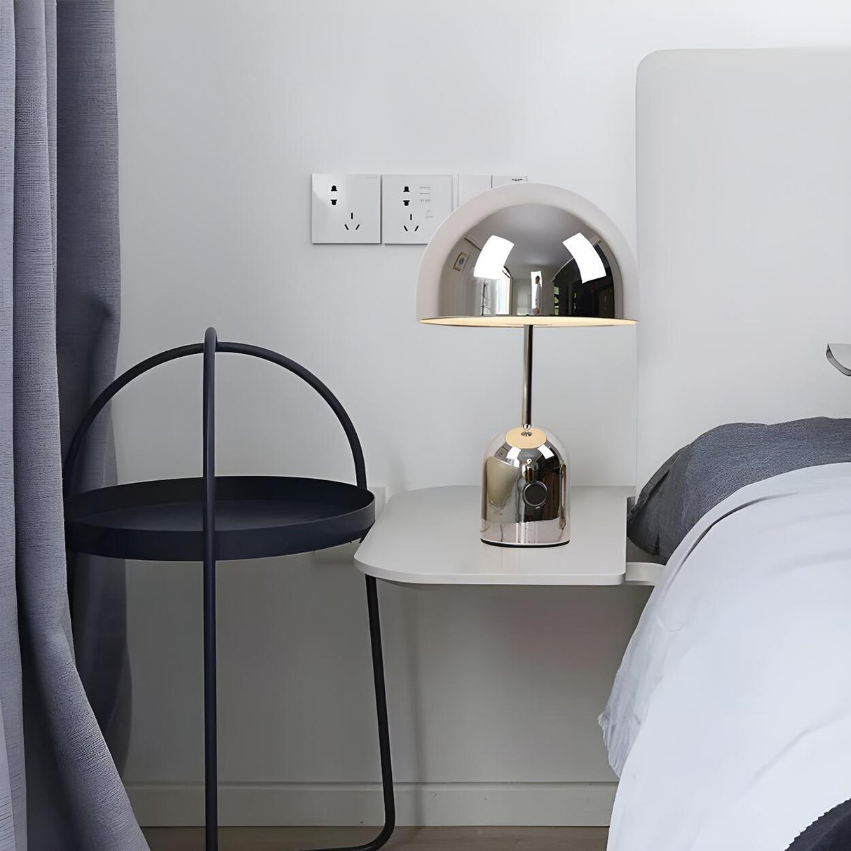 Bedroom Stylish Dome-Shaped Modern Metal Table Lamp Image - 9