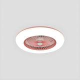 Bedroom Stylish White Round Ceiling Fan with LED Light Image - 10