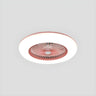 Bedroom Stylish White Round Ceiling Fan with LED Light Image - 10