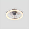 Bedroom Stylish White Round Ceiling Fan with LED Light Image - 11