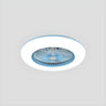 Bedroom Stylish White Round Ceiling Fan with LED Light Image - 13