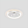 Bedroom Stylish White Round Ceiling Fan with LED Light Image - 5