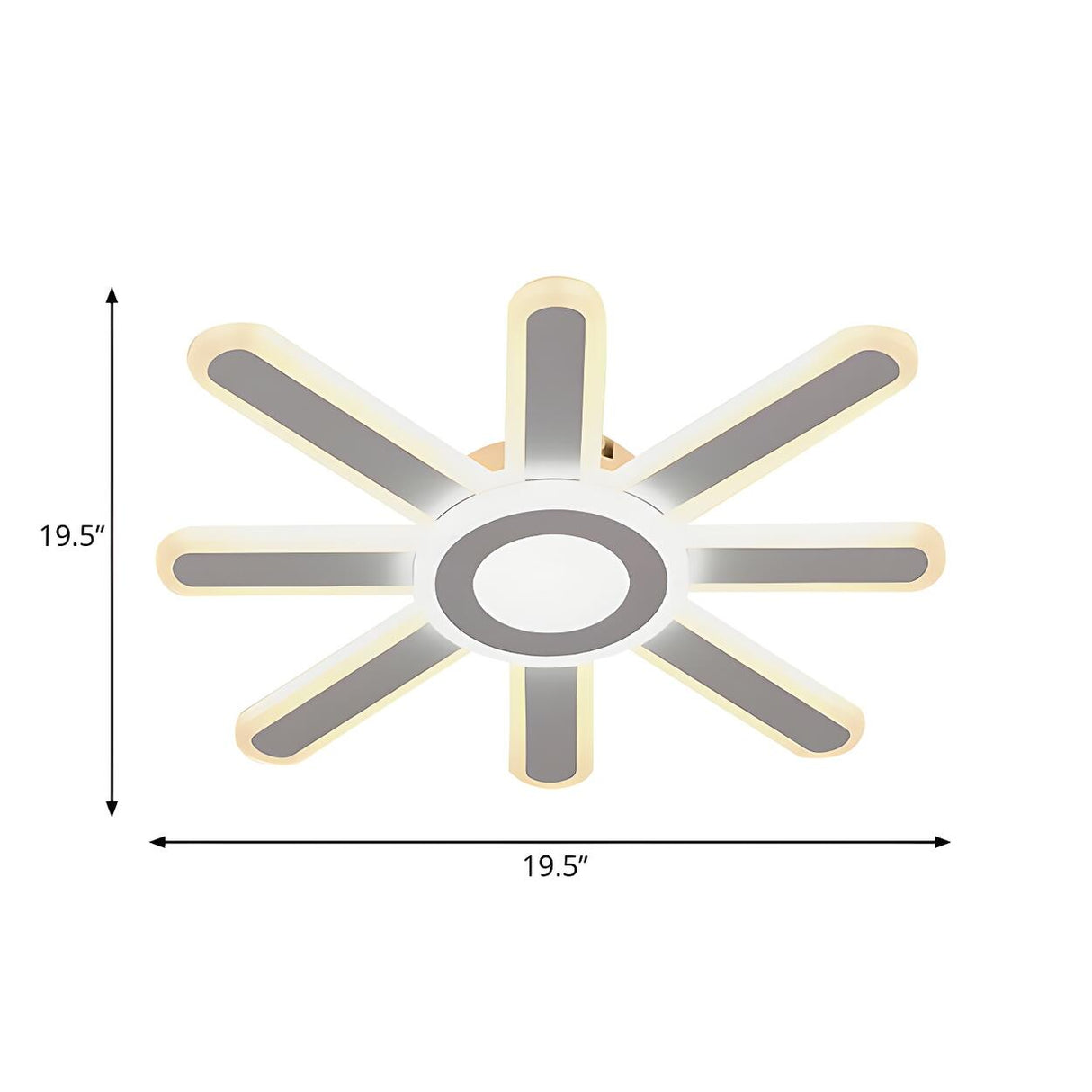 Bedroom Stylish White Sun-Like LED Flush Mount Light Image - 12